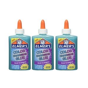 3 Pack Elmers Color Changing Glue BLUE to PURPLE 5oz each